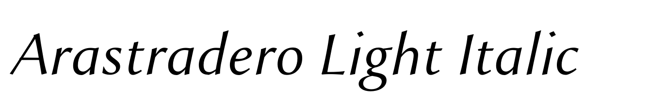Arastradero Light Italic